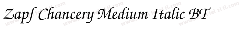 Zapf Chancery Medium Italic BT字体转换